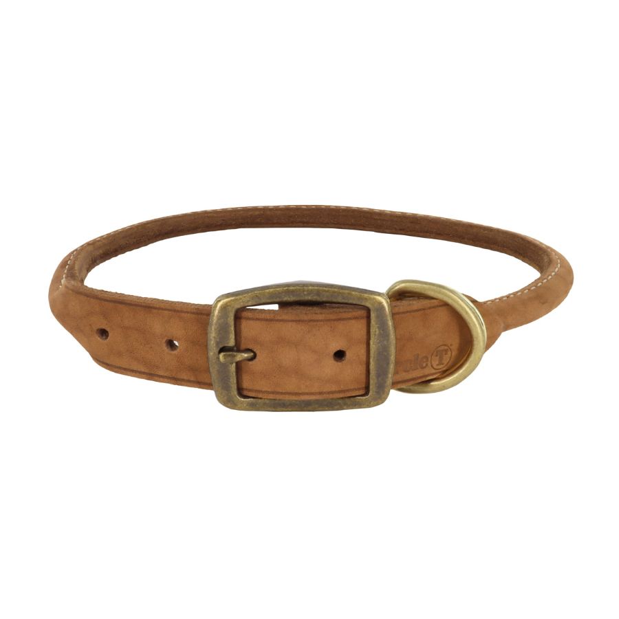 Circle-t collar redondo cuero rustico chocolate, , large image number null